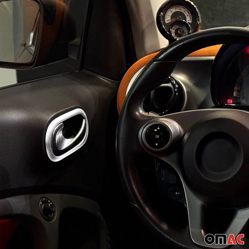 Cadres de poignées de porte intérieures pour Smart ForTwo W453 2014-2021 4Pcs