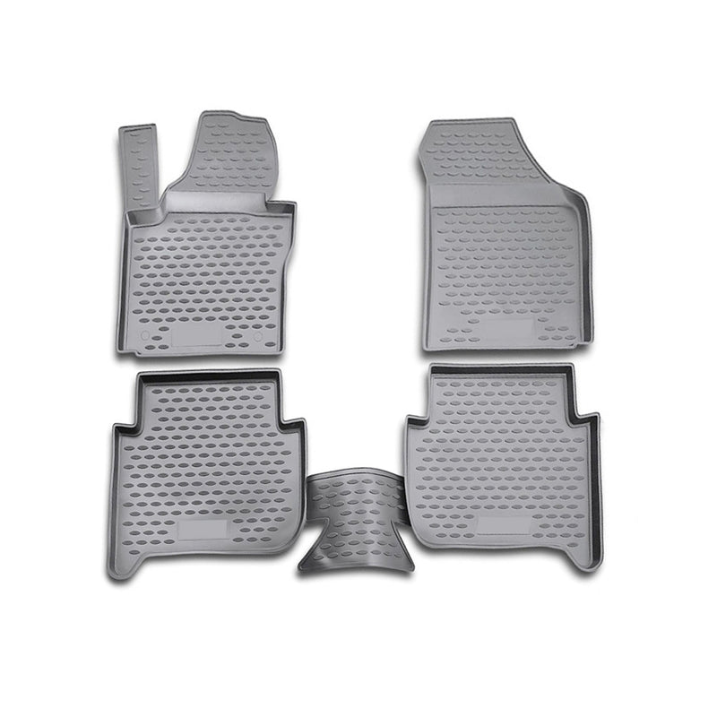 Tapis de sol pour VW Touran 2003-2015 en caoutchouc TPE 3D Gris 4Pcs