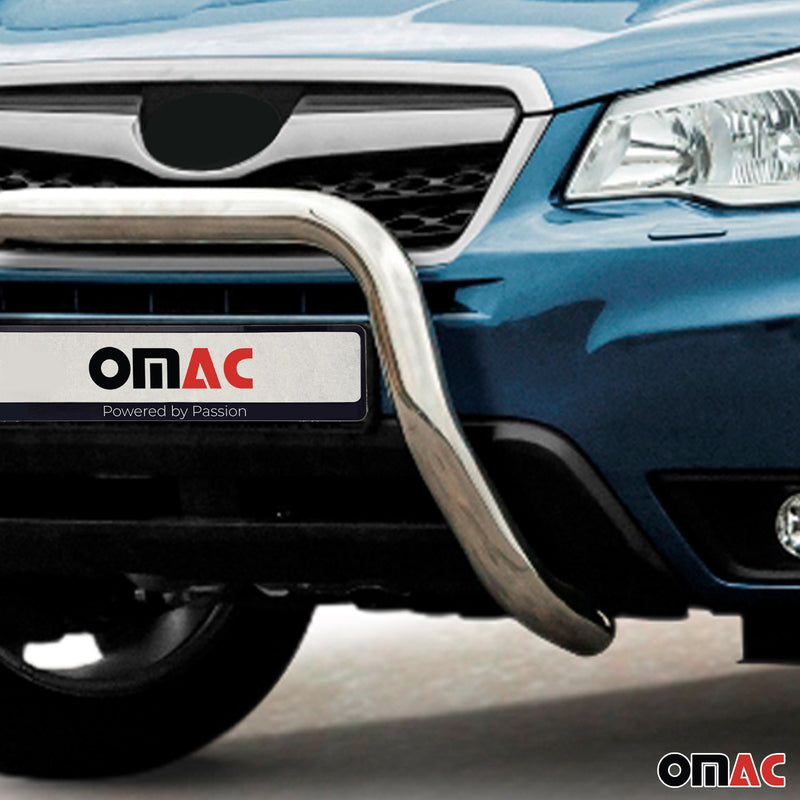 Pare-Buffle Avant Pour Subaru Forester 2013-2016 en Acier Inox Argent