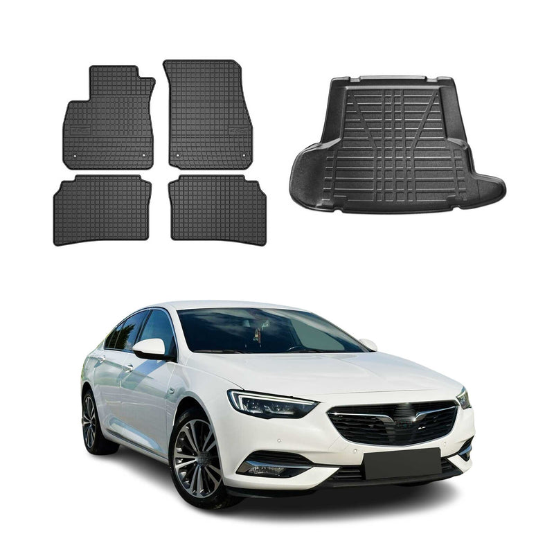 Kit Tapis de sol et coffre pour Opel Insignia B Sports Tourer 2017-2024 TPE Noir