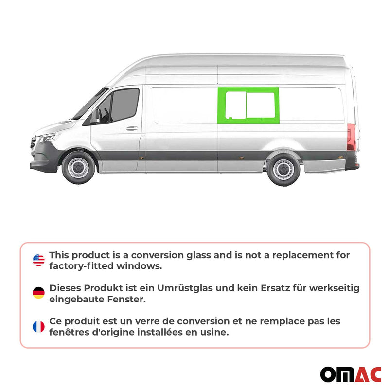 Vitre de Porte pour VW Crafter 2006-2017 L3/L4 Gauche milieu non coulissante