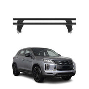 Menabo Barres de toit transversales pour Mitsubishi ASX II 2023-2026 Alu Noir 2x
