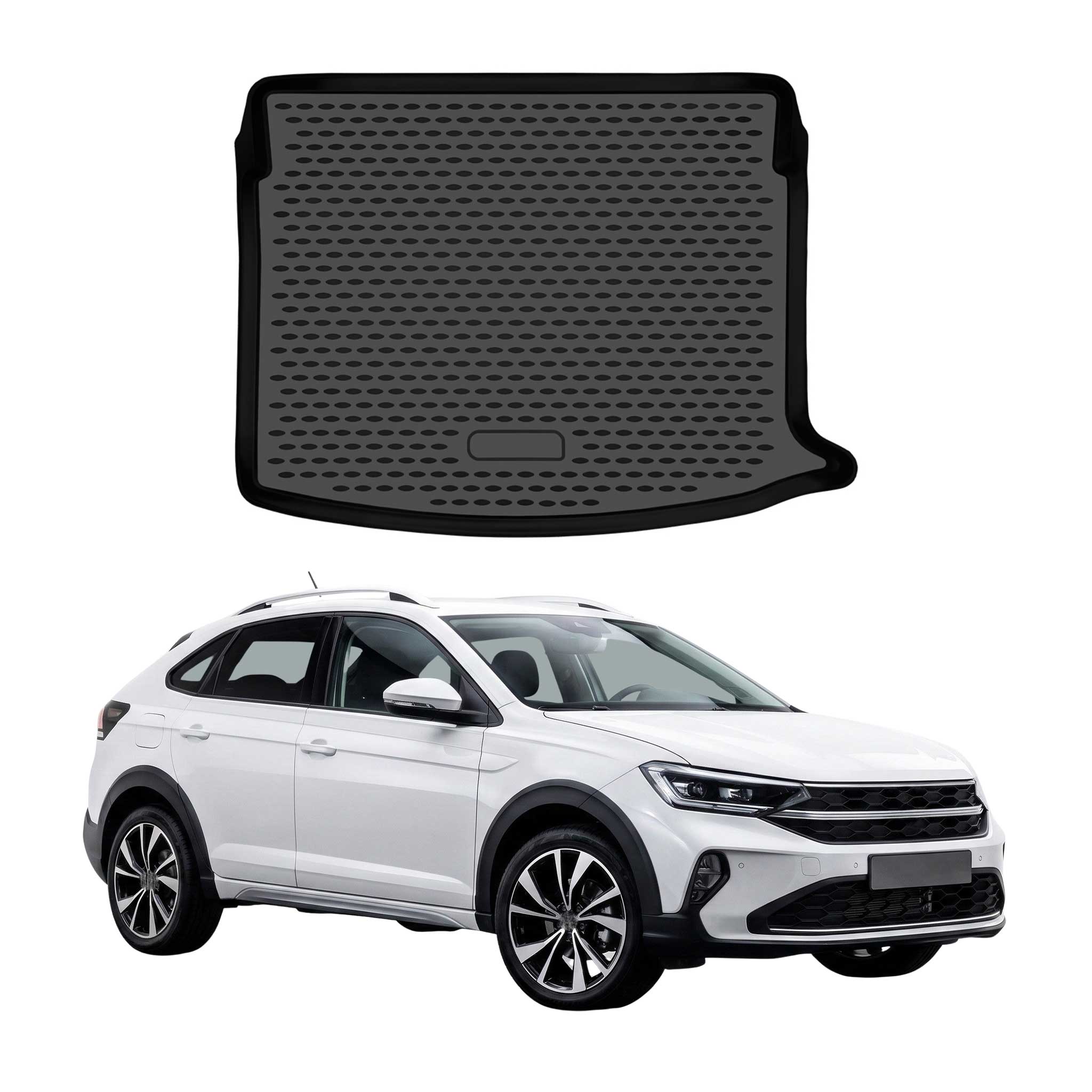 OMAC Tapis de coffre pour VW Taigo 2021-2026 Supérieur en caoutchouc TPE Noir