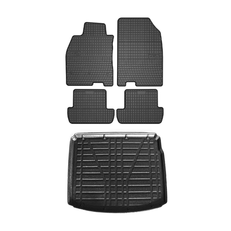 Kit Tapis de sol et coffre pour Renault Megane Grandtour 2009-2016 TPE Noir