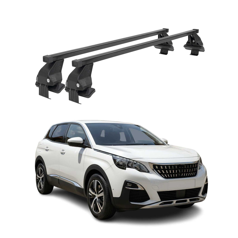 Barres Transversales Menabo pour Peugeot 3008 2016-2020 Noir