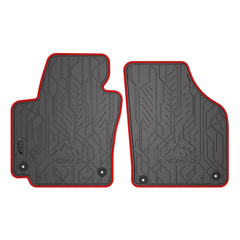 Tapis de Sol de Voiture pour Seat Altea 2004-2015 Caoutchouc Noir-Rogue 2Pcs