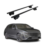 Barres de toit Transversales pour Peugeot 308 Break 2021-2023 Fer Noir ABE