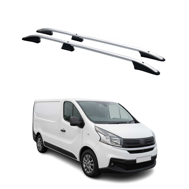 Barres de toit longitudinales pour Fiat Talento 2016-2024 L1 Aluminium Gris 2Pcs
