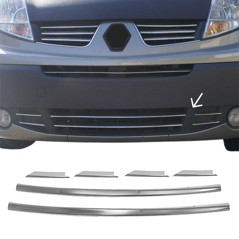 Moulure de grille de calandre pour Nissan Primastar 2001-2014 chromé 6Pcs
