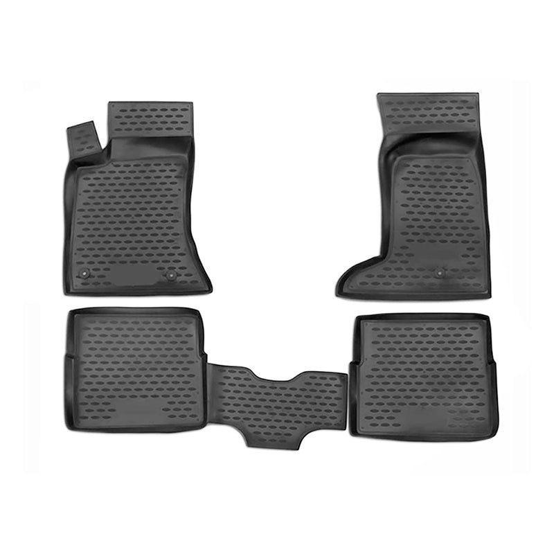 Tapis de sol pour Cadillac SRX 2004-2009 en caoutchouc TPE 3D Noir 4Pcs