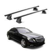Barres de toit transversales acier pour Mercedes Classe E W212 2010-2016 Noir 2x