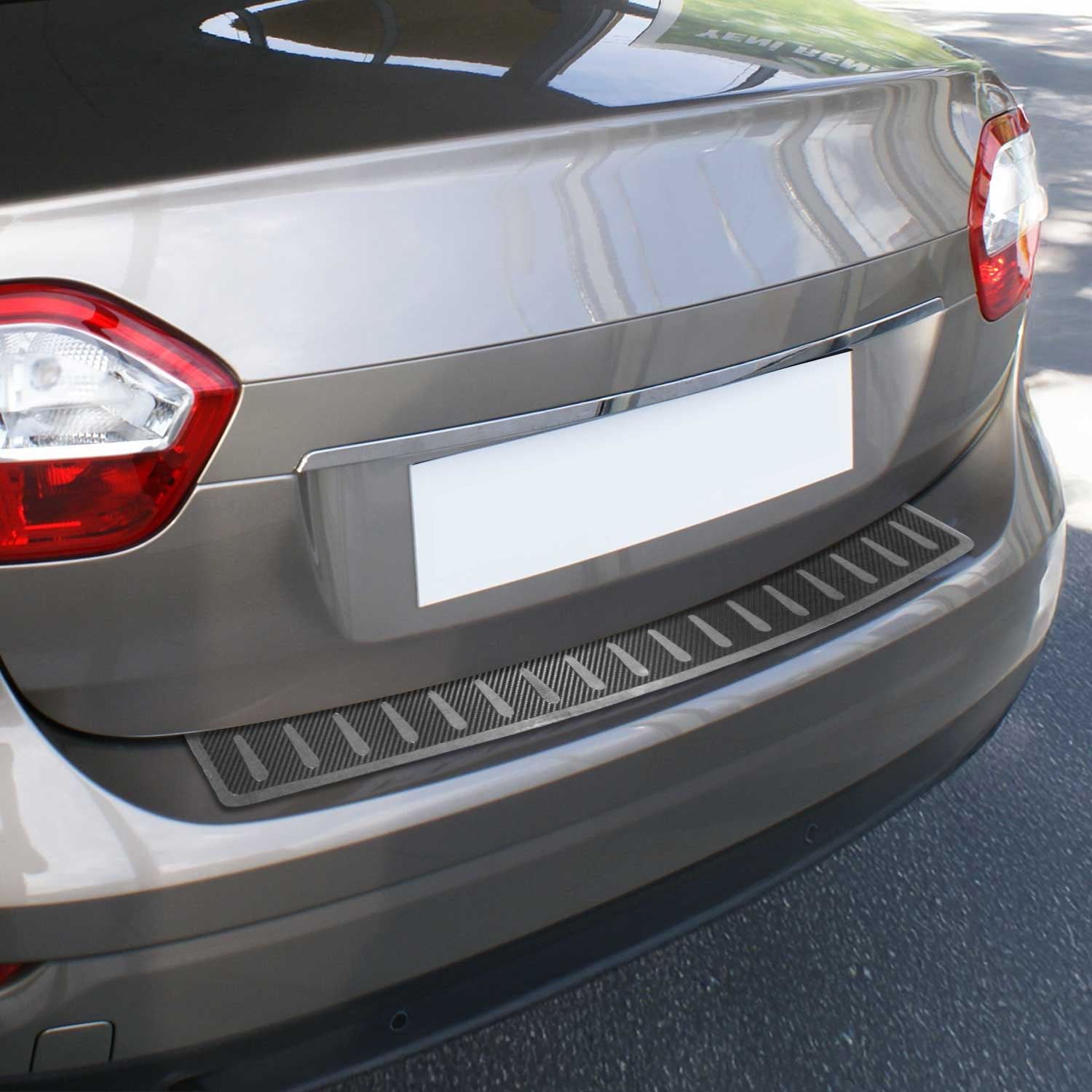 Protection de Pare-Chocs pour Renault Fluence 2009-12 Pre-FL Inox film carbone