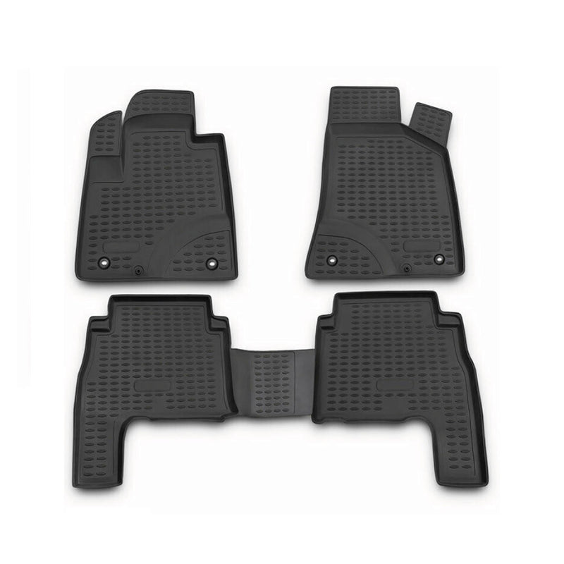 Tapis de sol pour Hyundai Santa Fe 2006-2012 en caoutchouc TPE 3D Noir 4Pcs