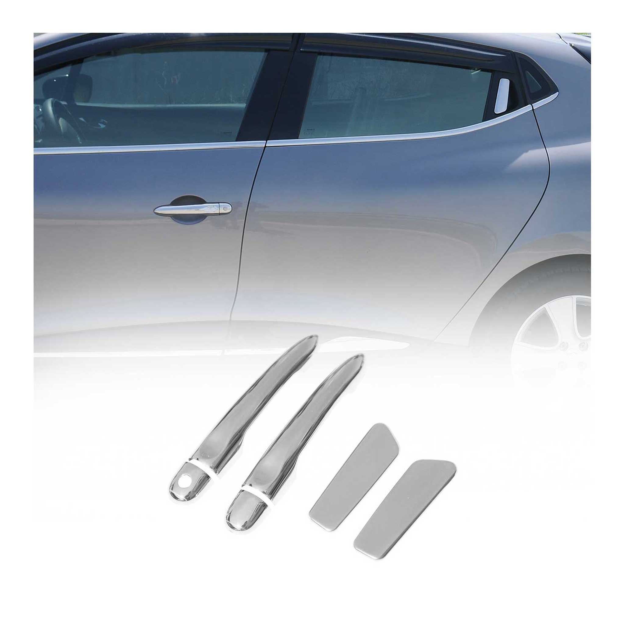 Couverture de poignée de porte pour Renault Clio 2012-2019 en Acier Inox 6Pcs
