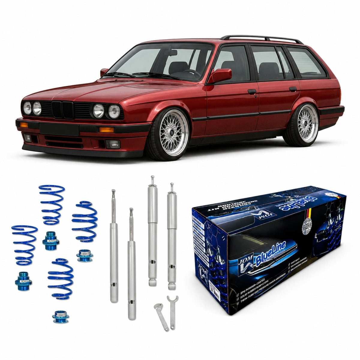 JOM BlueLine Combinés Filetés pour passend für3er Touring E30 316 316i 318i 320i 323i