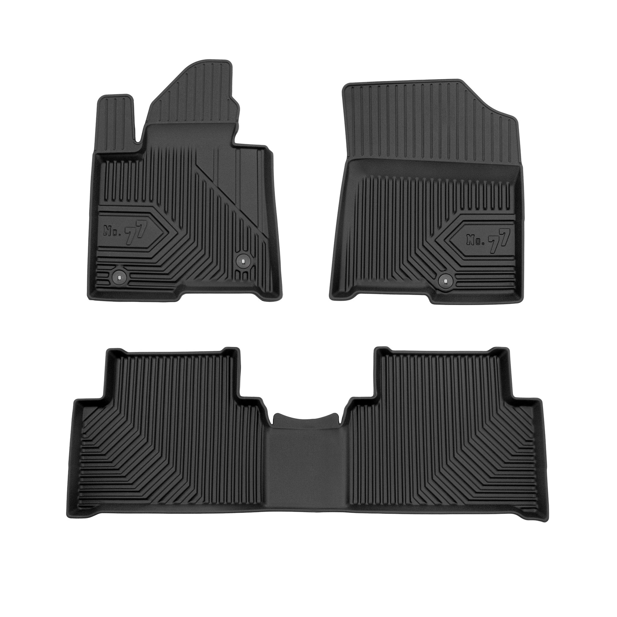Tapis de Sol de Voiture No.77 pour Kia Sorento IV Hybrid 2021-2026 TPE Noir 3Pcs