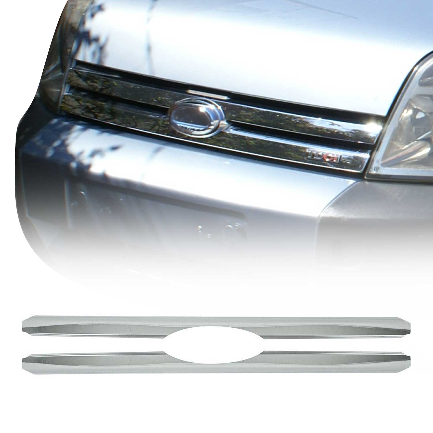 Moulure de Grille de Calandre pour Ford Transit 2006-2014 Chromé 2Pcs