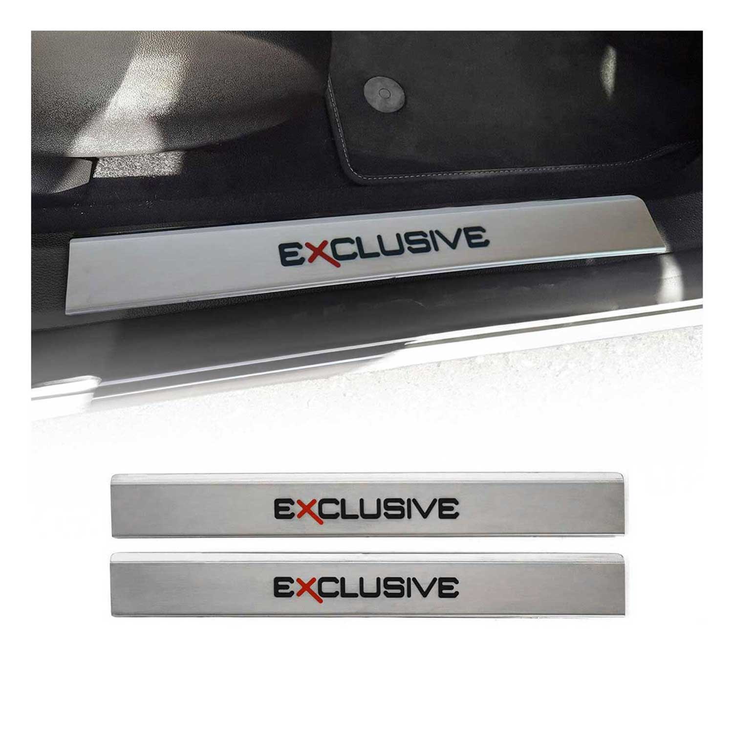 Couverture de Seuil de porte pour Opel Astra J 2009-2018 inox Exclusive 2x