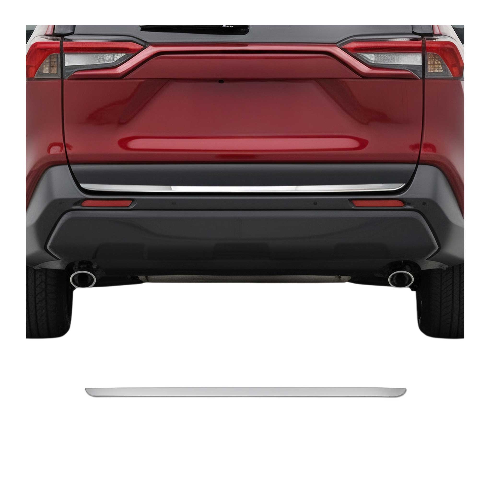 Garniture de Hayon Coffre pour Toyota Rav 4 V 2019-2025 acier inox