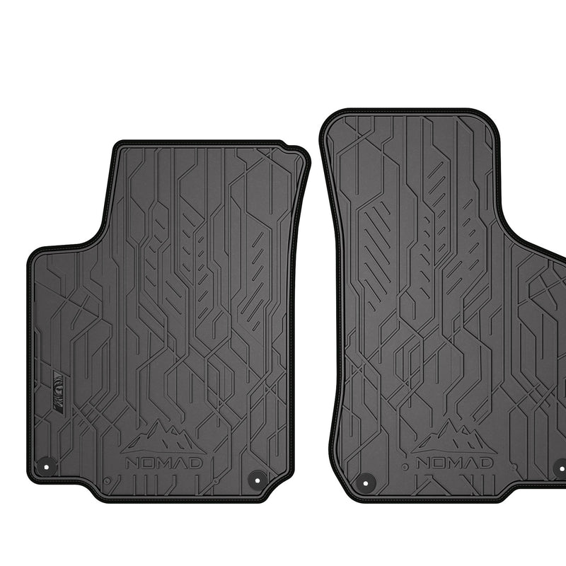 Tapis de Sol de Voiture pour Skoda Octavia I 1996-2010 Caoutchouc Noir 2Pcs