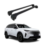 Barres De Toit Transversales pour Peugeot 5008 III 2024-2026 Noir Alu 2Pcs