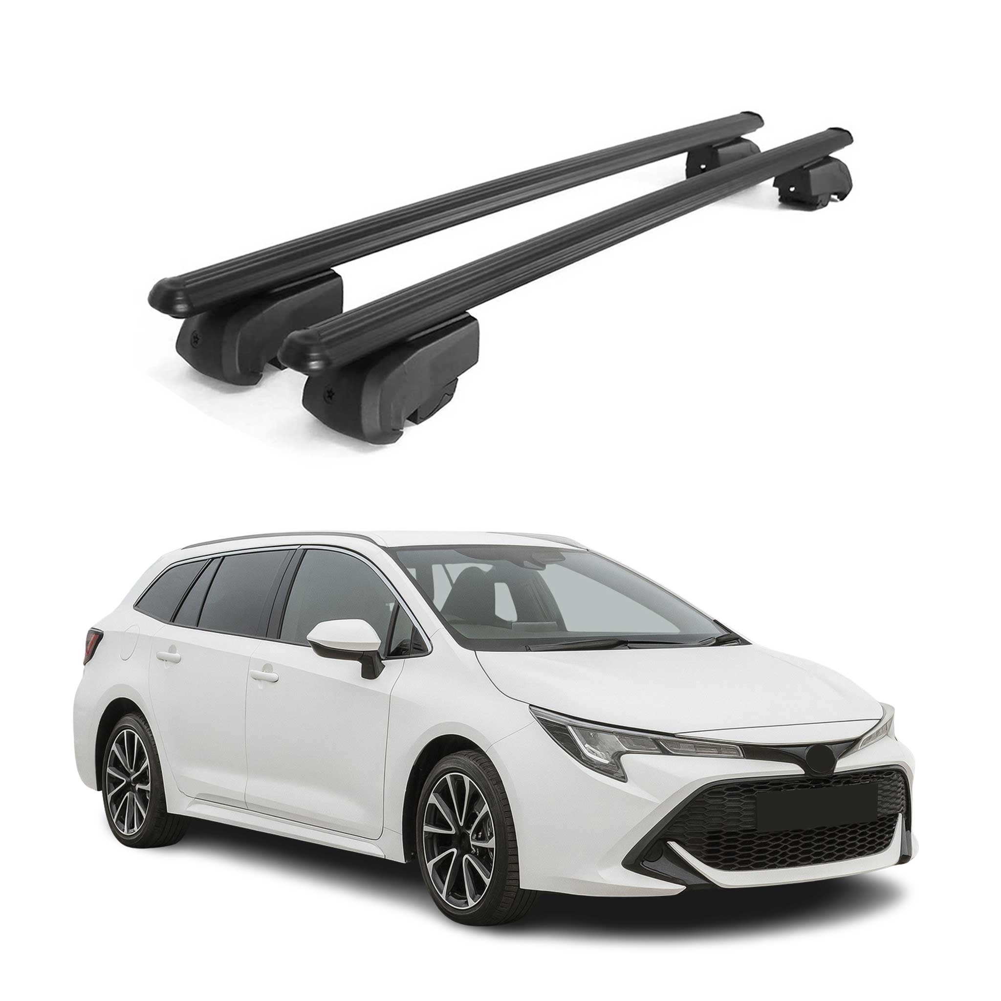 Barres de toit Transversales pour Toyota Corolla Sports 2018-2023 Alu ABE