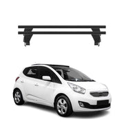 Menabo Barres de toit Transversales pour Kia Venga 2010-2014 Alu Noir ABE 2x