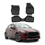 OMAC Tapis de sol pour Mazda2 Hybrid 2022-2026 en caoutchouc TPE Noir 3Pcs