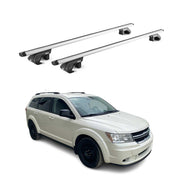 Barres de toit transversales ABE pour Dodge Journey 2008-2011 5 P Alu Gris 2x