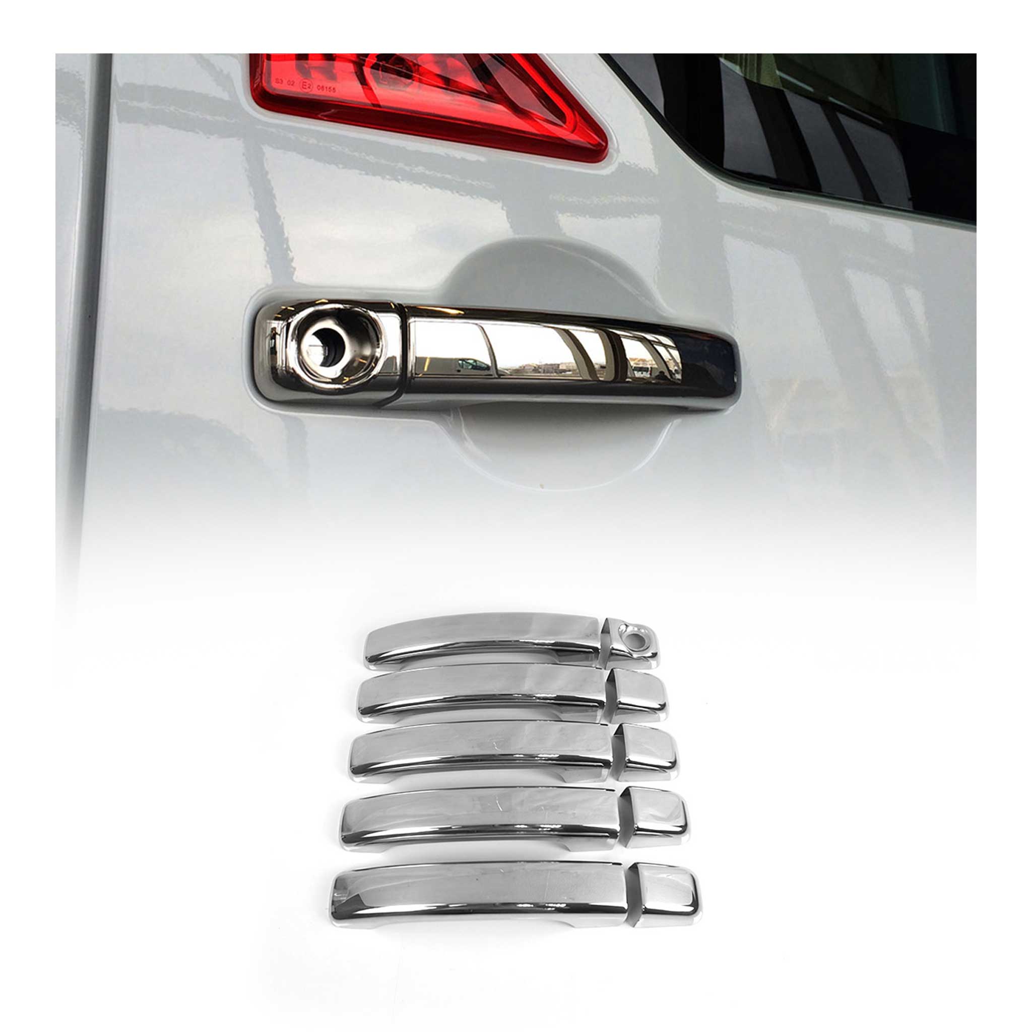Couverture poignée de porte pour Opel Vivaro B 2014-2019 5 Portes Acier 10Pcs