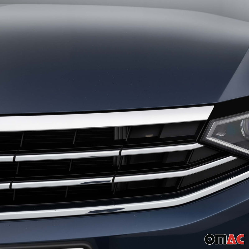 Baguette supérieur de Grille de Calandre pour VW Passat B8 2015-22 Inox Chromé