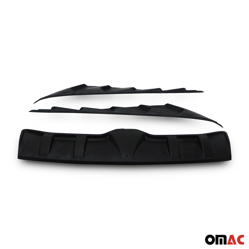 Deflecteurs d'air capot de voiture pour VW Amarok 2010-2022 en ABS Noir 3 Pcs