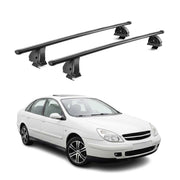 Barres de toit transversales acier pour Citroen C5 I 2001-2008 TÜV 75 kg Noir 2x