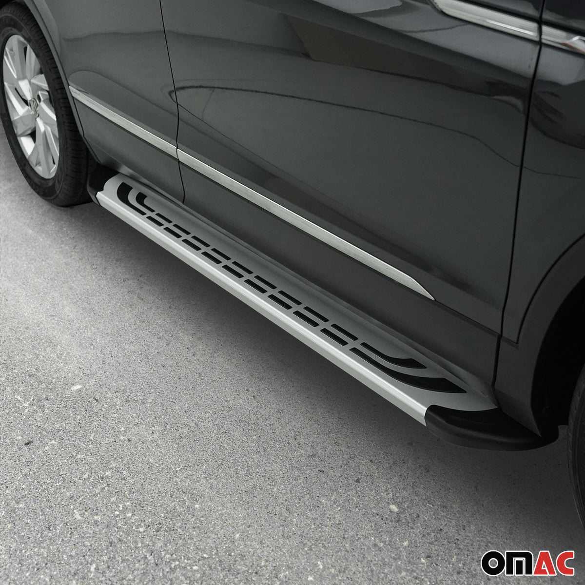 Marchepieds Latéraux pour Mitsubishi Pajero IV 2006-2021 Gris Aluminium 2Pcs
