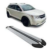 Marchepieds Latéraux pédale pour Dodge Journey 2008-2024 Aluminium Argent 2Pcs