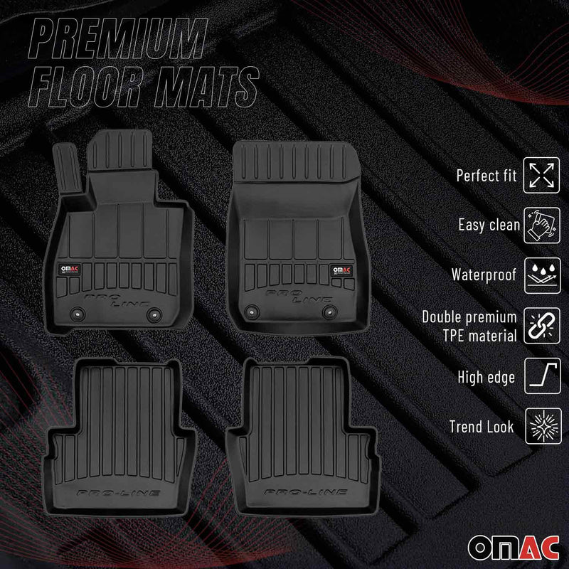 OMAC Tapis de sol en caoutchouc pour Mazda CX-3 2015-2023 Noir Premium