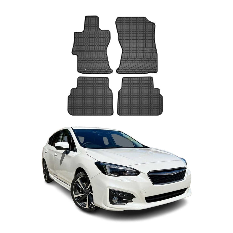 Tapis de Sol pour Subaru Impreza 2016-2022 Caoutchouc Noir
