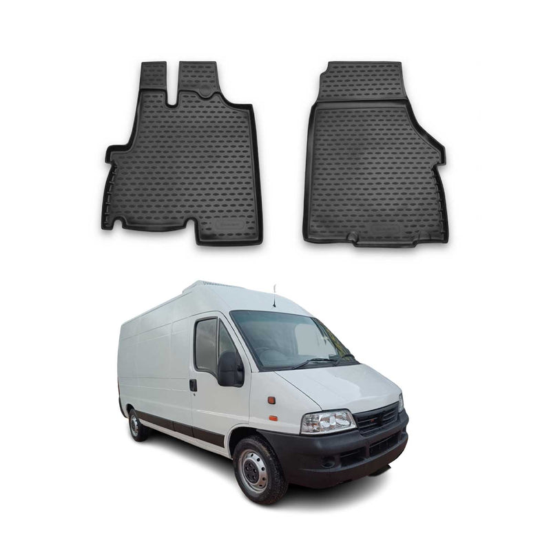OMAC Tapis de sol pour Fiat Ducato 2006-2025 sur mesure en caoutchouc Noir