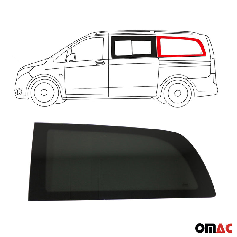 Vitre de Porte pour Mercedes Vito W447 2014-2024 L2 Arrière Gauche Verre fixe