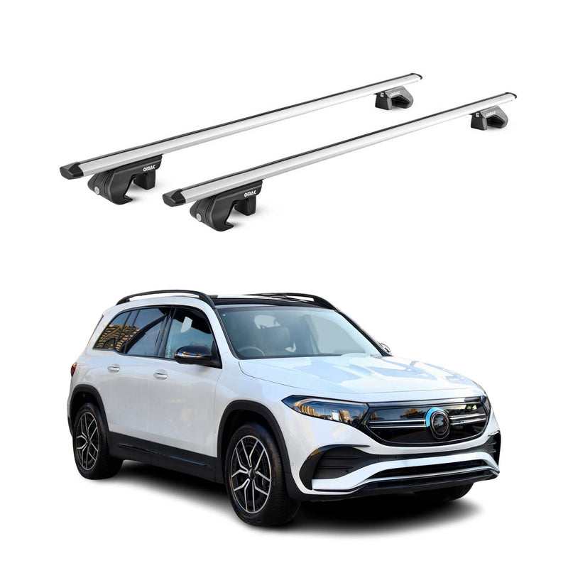 Barres de toit transversales pour Mercedes EQB X243 2021-2025 5P Alu Gris 2x ABE