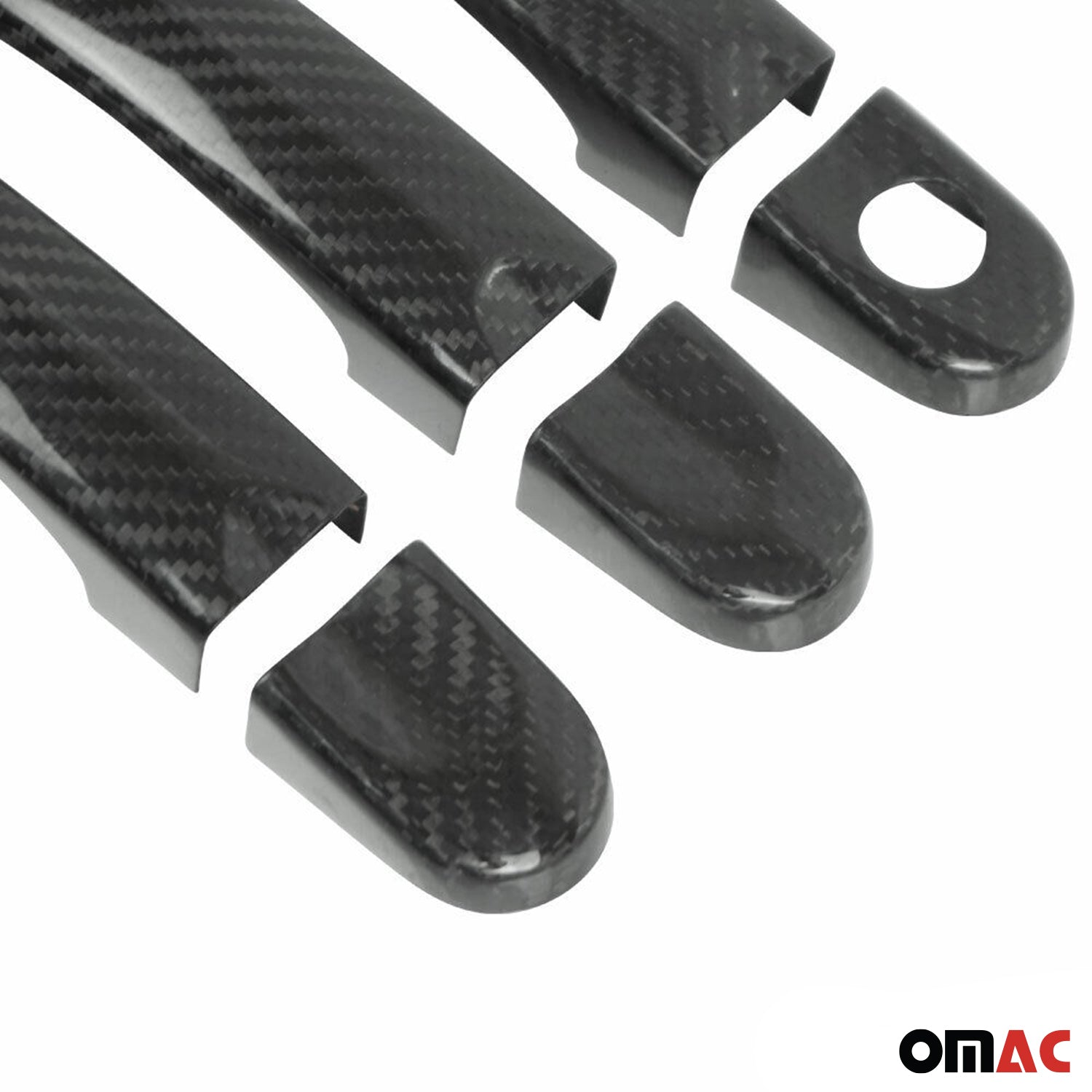 Couverture poignée de porte pour VW Transporter T5 2003-15 3 Portes carbone 6Pcs