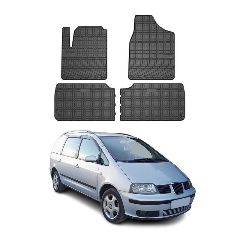Tapis de Sol pour Seat Alhambra 1995-2010 OMAC Noir Caoutchouc 4x