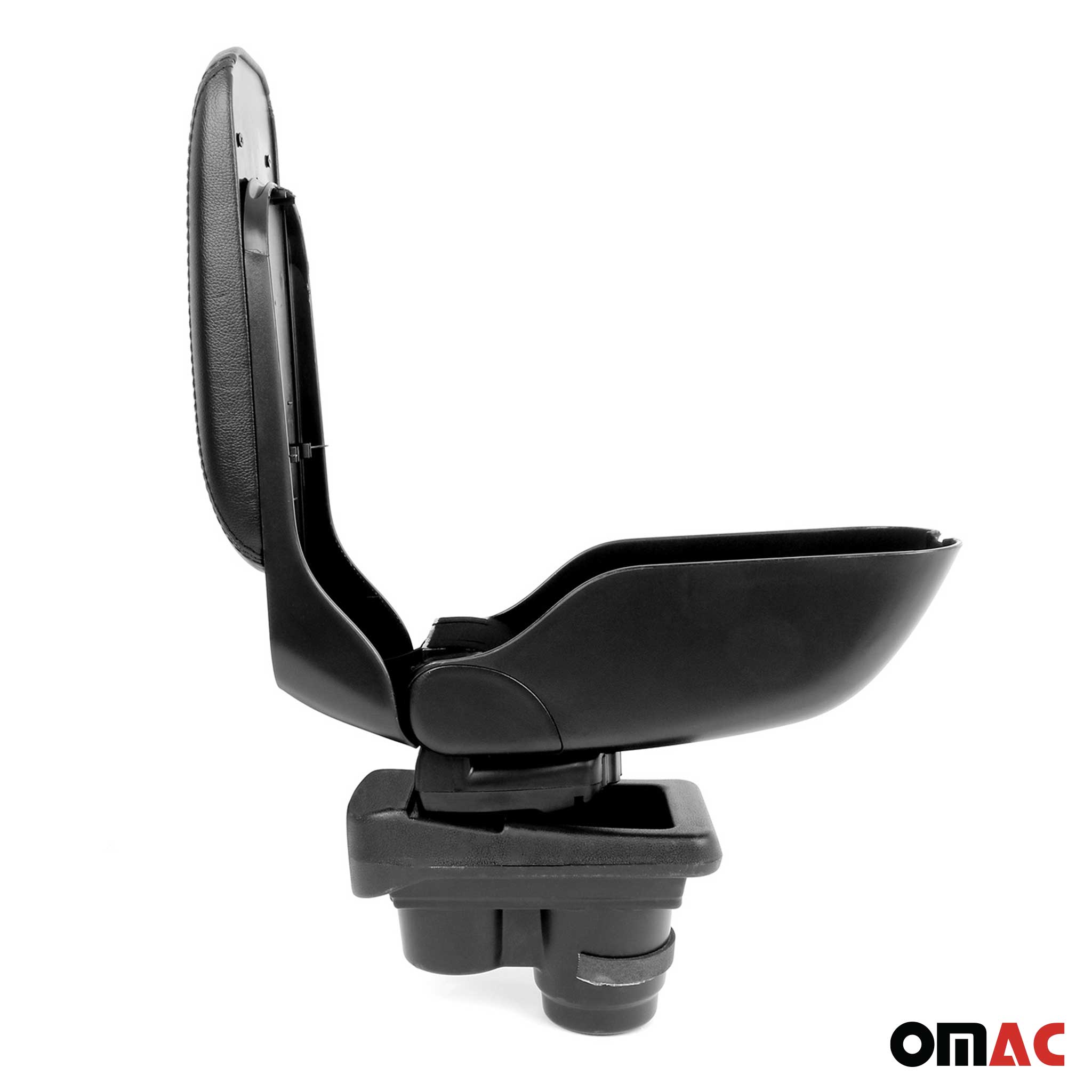 Accoudoir central Pour Renault Clio 2012-2018 Simili-cuir Noir Coulissant