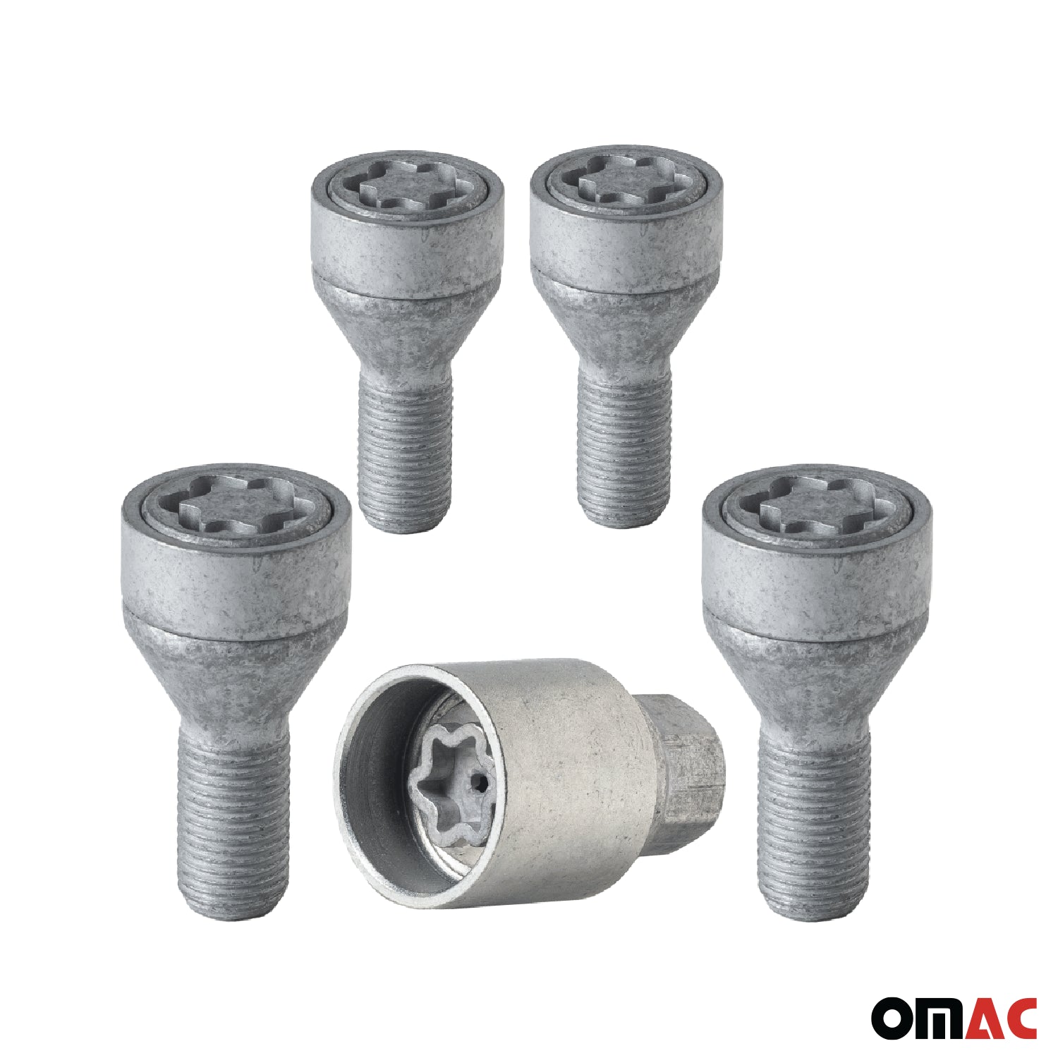 Vis de roue antivol pour Fiat 500 Elettrica dès 2021 Gris lot de 4 M12X1,25