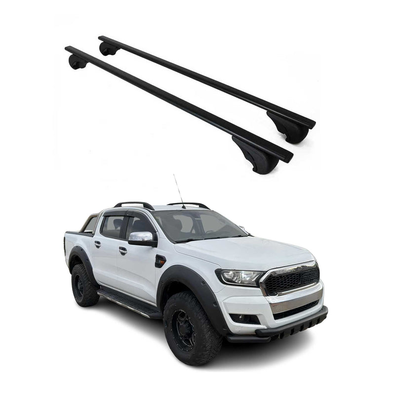 Barres de toit Transversales pour Ford Ranger 2011-2024 Fer Noir