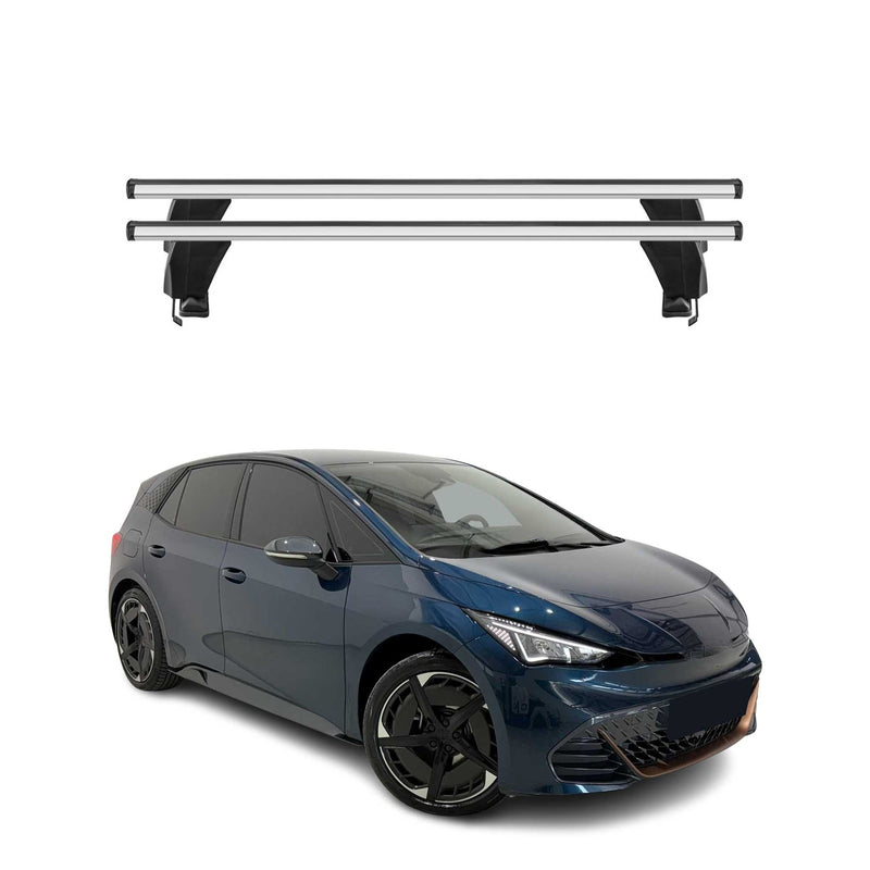 Menabo Barres de toit Transversales pour Cupra Born 2024-2025 FL Alu Gris 2x