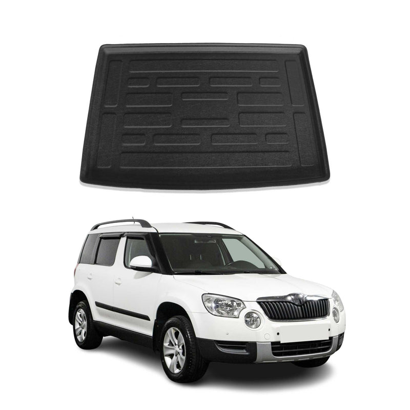 Tapis de Coffre pour Skoda Yeti 2010-2013 en TPE Noir