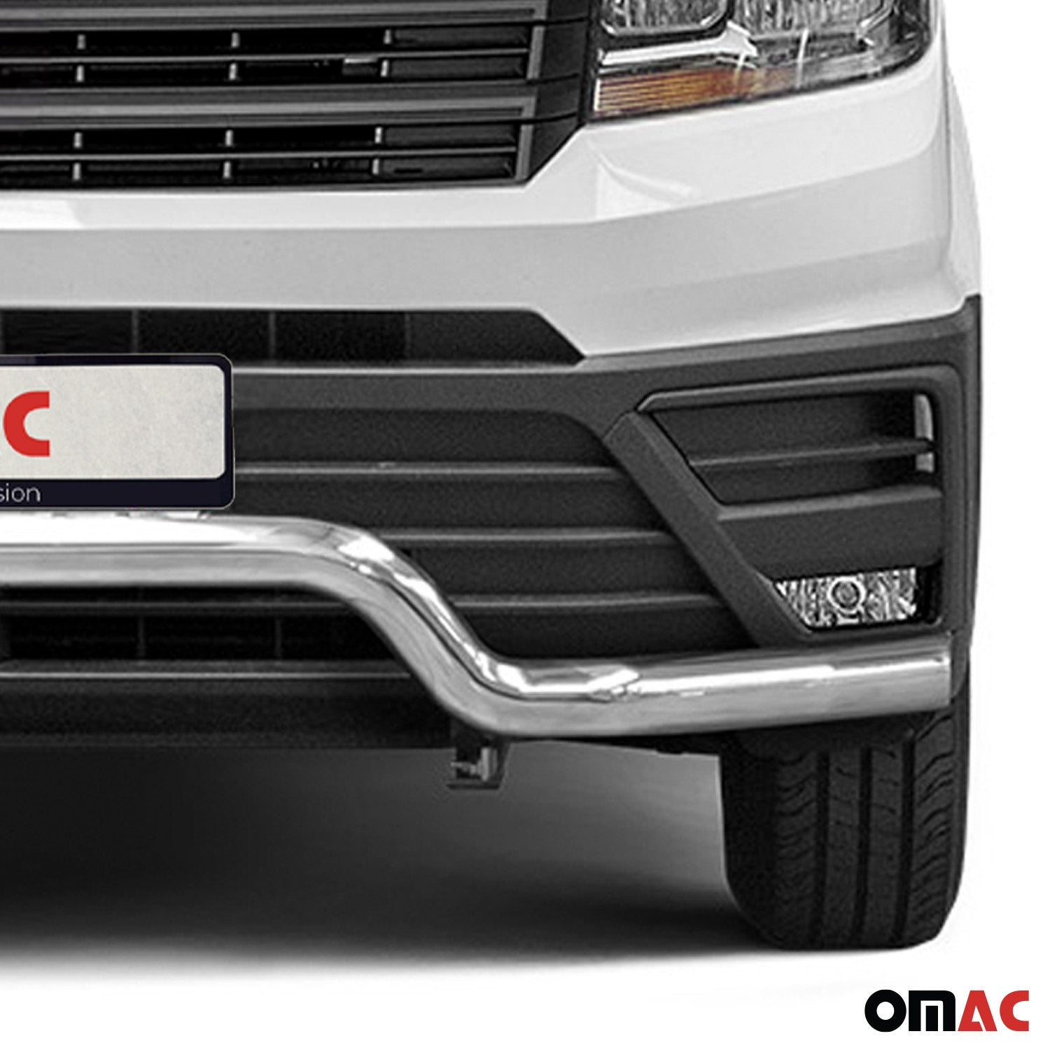 Pare-Buffle Avant Pour VW Crafter 2017-2026 en Acier Inoxydable Argent