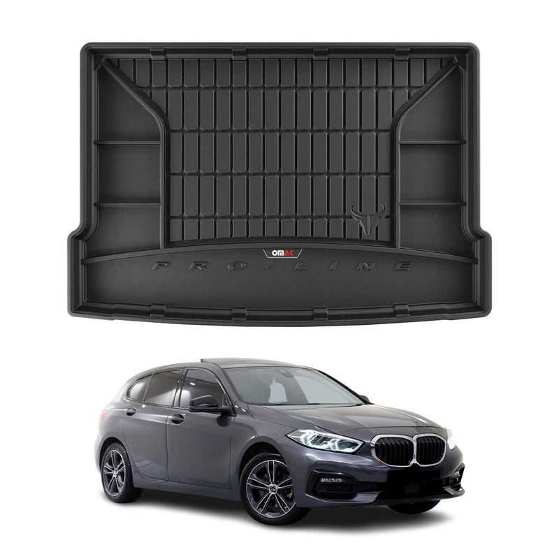 OMAC Tapis de coffre caoutchouc pour BMW Série 1 F40 2019-2024 TPE Noir