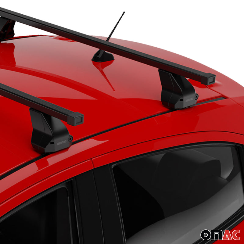 Barres transversales Menabo pour BMW Série 4 G22 G82 Coupé 2020-25 inox Noir